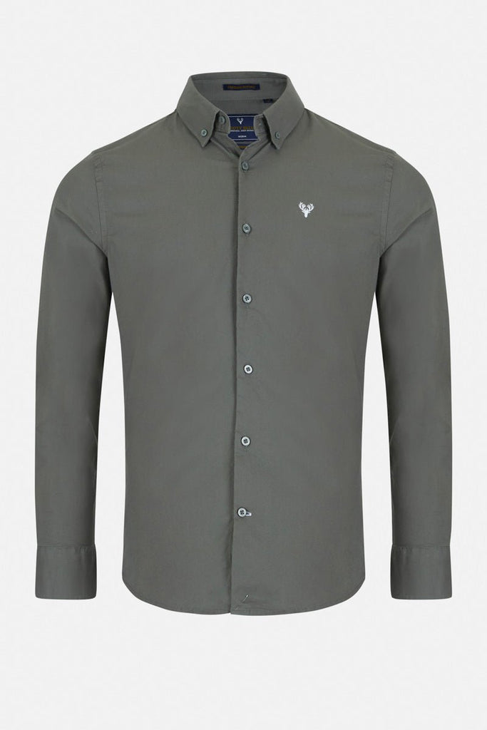 Men’s Vespa Oxford Shirt – Olive - Paraffin Store