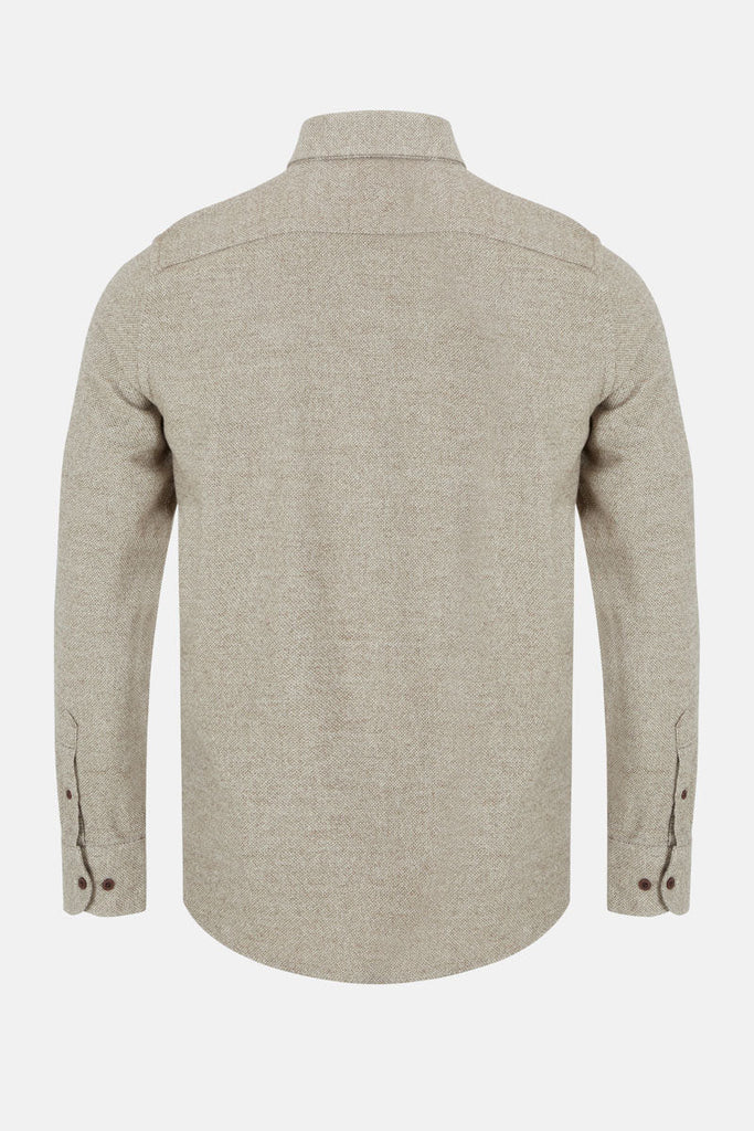 Men’s Zeki Brushed Shirt – Biscuit - Paraffin Store