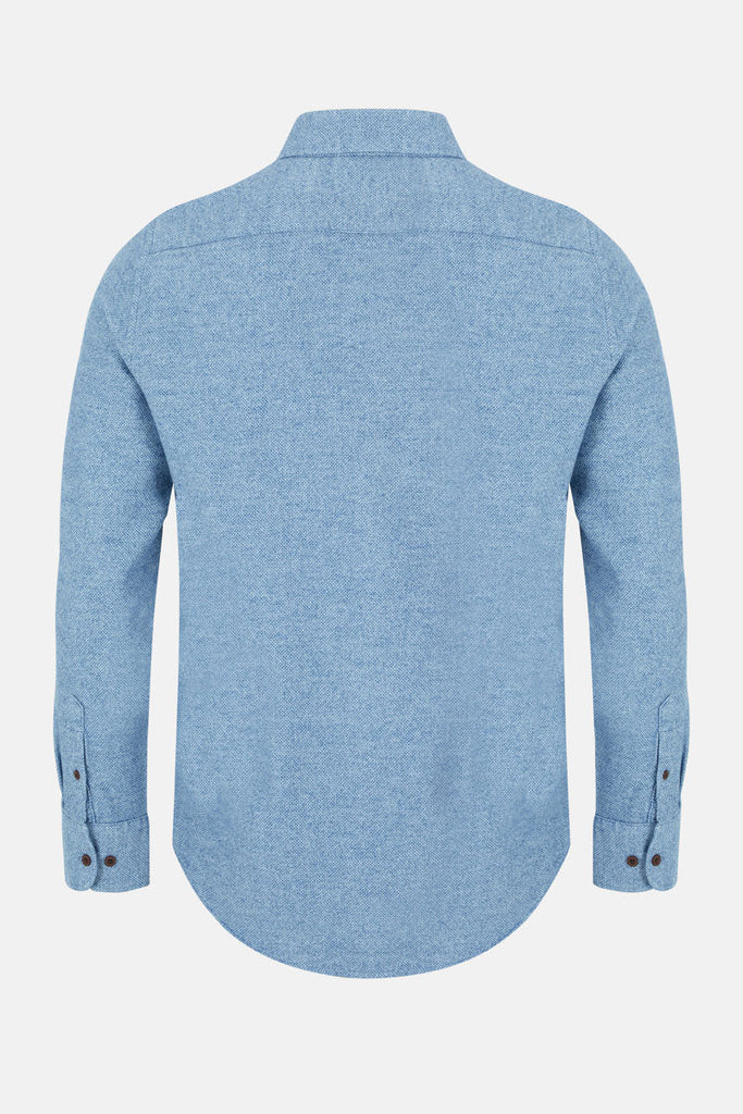 Men’s Zeki Brushed Shirt – Blue - Paraffin Store