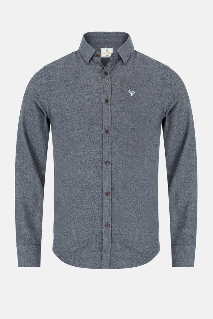 Men’s Zeki Brushed Shirt - Charcoal - Paraffin Store
