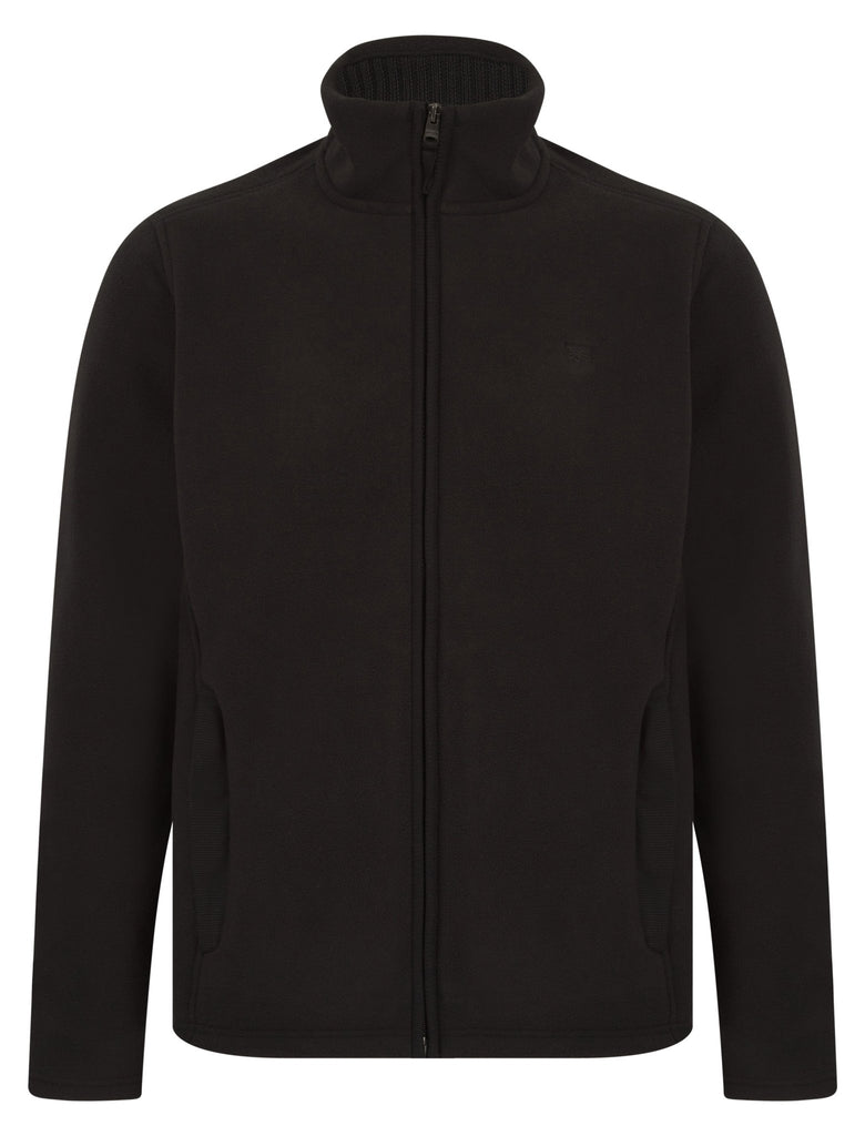 Paignton Men’s Full Zip Fleece Mid‑Layer – Black - Paraffin Store