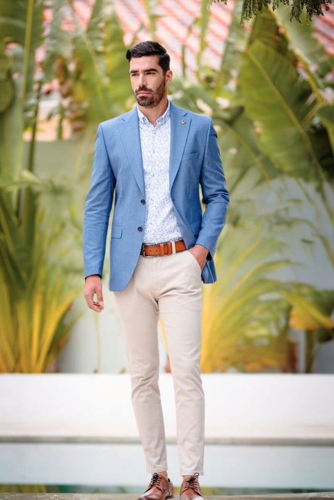 SAM | Blue Blazer | Tailored Fit Men’s Suit Jacket - Paraffin Store