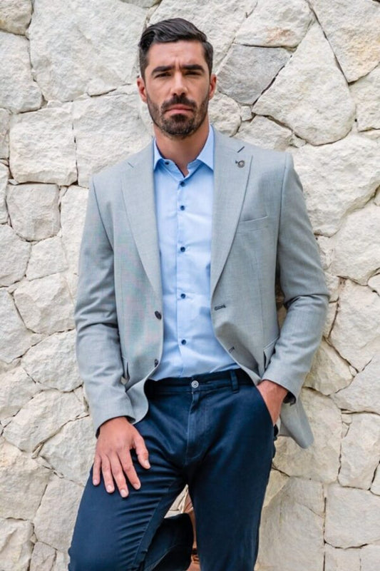 SAM | Grey Blazer | Tailored Fit Men’s Suit Jacket - Paraffin Store