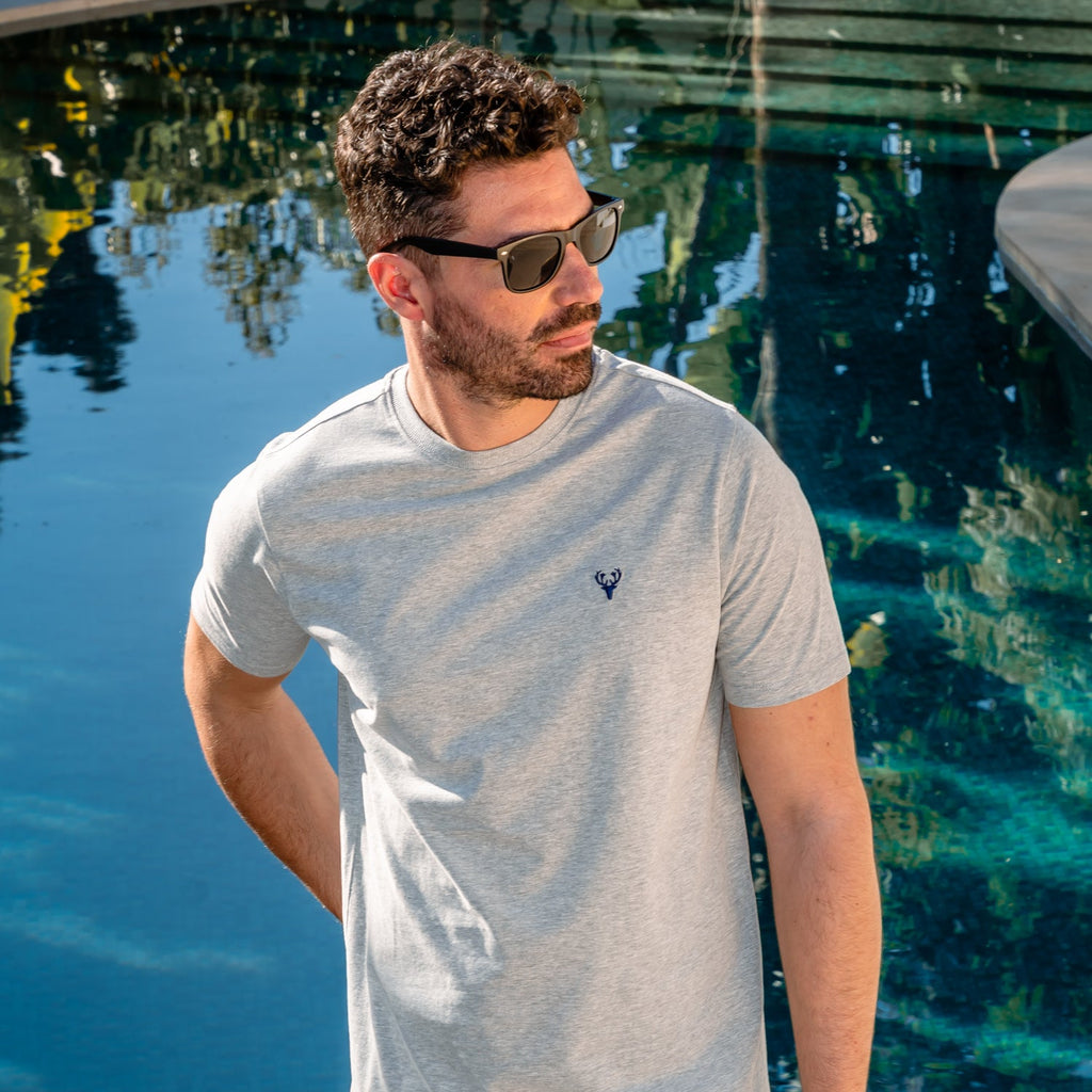 T-Shirt | Romeo Tee | Stone Marl - Paraffin Store