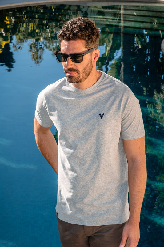 T-Shirt | Romeo Tee | Stone Marl - Paraffin Store