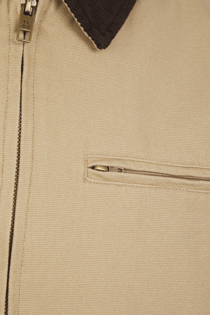 Tapko Canvas Casual Harrington Bomber Jacket – Stone | Tokyo Laundry - Paraffin Store