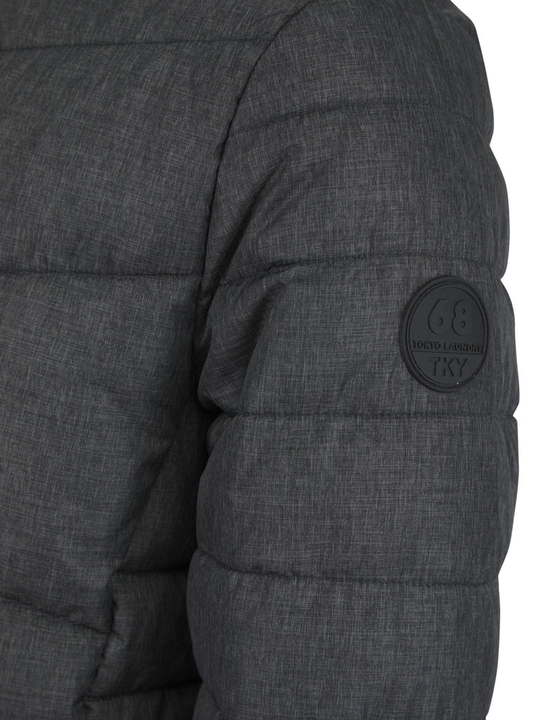 Teddington Men’s Grey Quilted Puffer Jacket with Hood – Grey | Tokyo Laundry - Paraffin Store