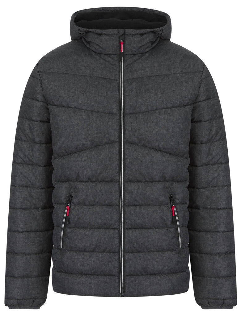 Teddington Men’s Grey Quilted Puffer Jacket with Hood – Grey | Tokyo Laundry - Paraffin Store